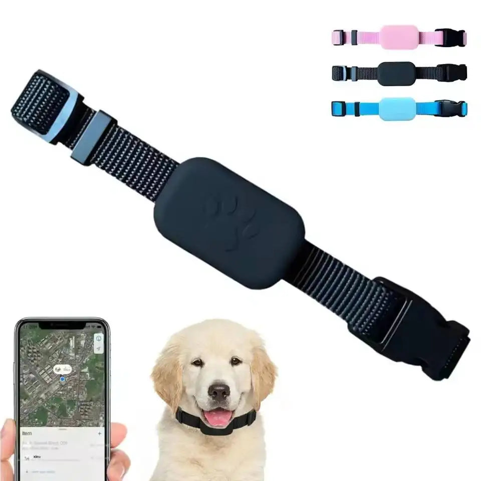 Waterproof Pet GPS Tracker Dog & Cat Locator with Adjustable Collar Dogs Anti Lost Tracker for iOS/Android Remote Global Locator