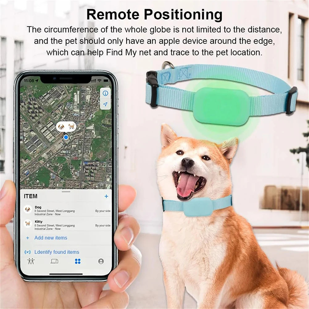 Waterproof Pet GPS Tracker Dog & Cat Locator with Adjustable Collar Dogs Anti Lost Tracker for iOS/Android Remote Global Locator